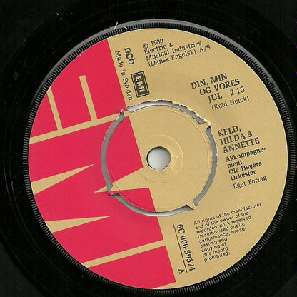 Keld Heick, Hilda Heick Og Annette Heick : Din, Min Og Vores Jul (7", Single)