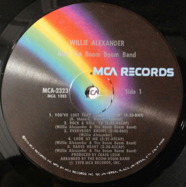 Willie Alexander And The Boom Boom Band* : Willie Alexander And The Boom Boom Band (LP, Album, Glo)