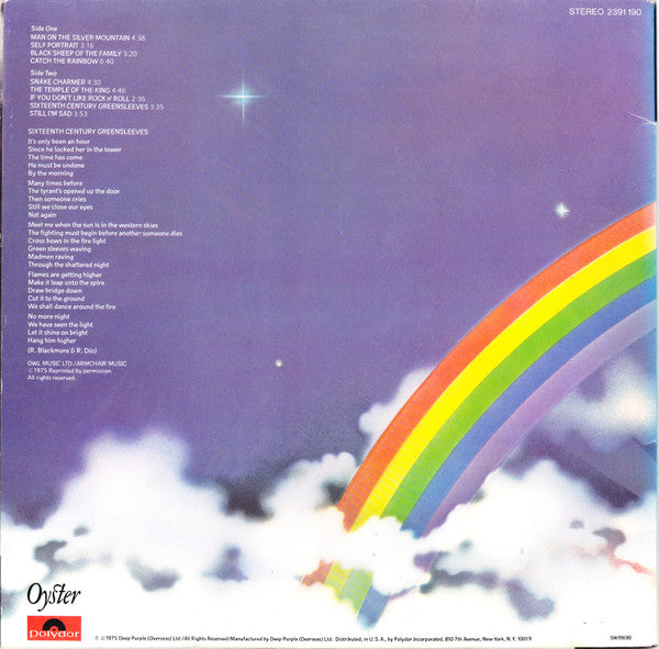 Ritchie Blackmore's Rainbow* : Ritchie Blackmore's Rainbow (LP, Album, RP, Gat)