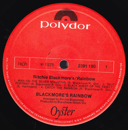 Ritchie Blackmore's Rainbow* : Ritchie Blackmore's Rainbow (LP, Album, RP, Gat)