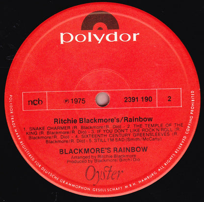 Ritchie Blackmore's Rainbow* : Ritchie Blackmore's Rainbow (LP, Album, RP, Gat)