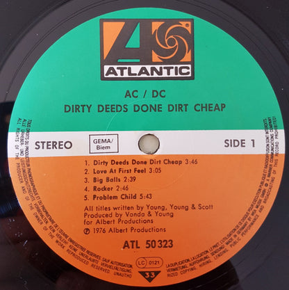 AC/DC : Dirty Deeds Done Dirt Cheap (LP, Album, RP)