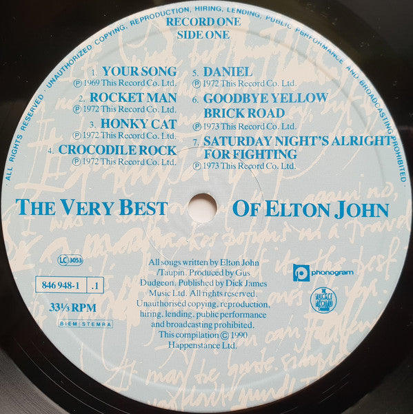 Elton John : The Very Best Of Elton John (2xLP, Comp, Red)