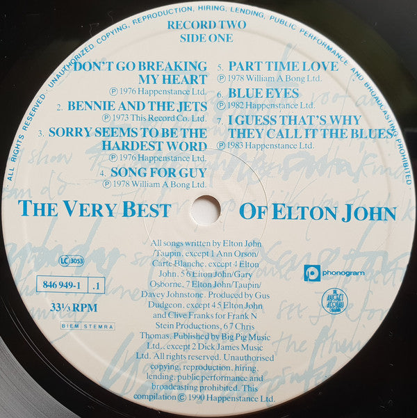 Elton John : The Very Best Of Elton John (2xLP, Comp, Red)