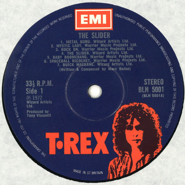 T. Rex : The Slider (LP, Album)