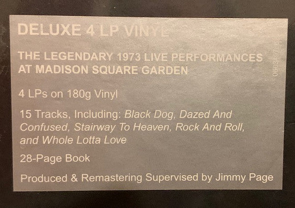 Led Zeppelin : The Soundtrack From The Film The Song Remains The Same (4xLP, Album, RE, RM, 180 + Box)