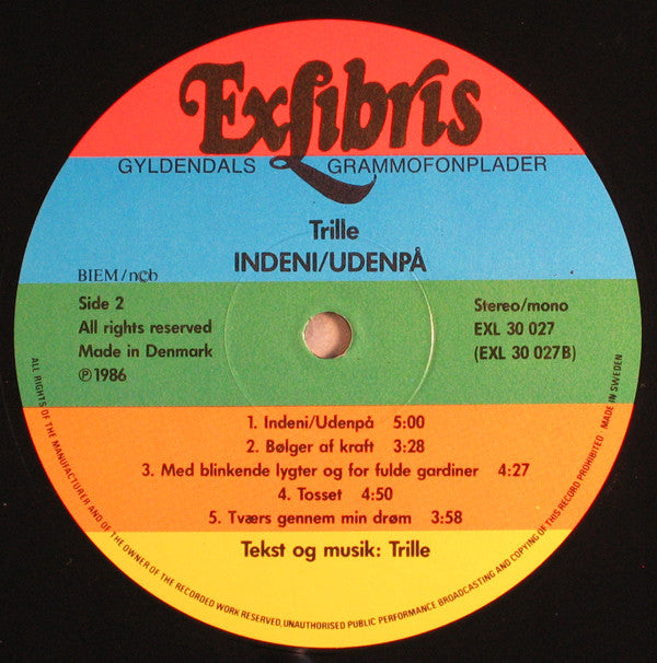 Trille : Indeni / Udenpå (LP, Album, Bla)