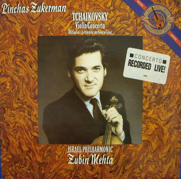 Pinchas Zukerman, Tchaikovsky*, Israel Philharmonic*, Zubin Mehta : Violin Concerto · Mélodie · Sérénade Mélancolique (LP)