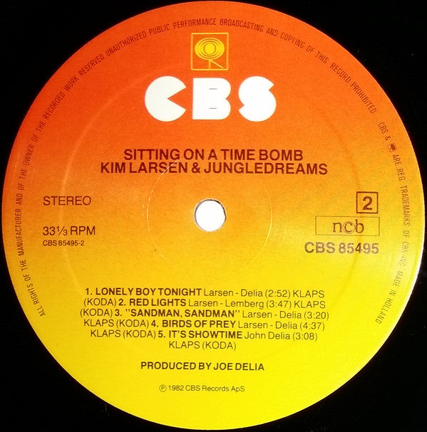Kim Larsen And Jungledreams : Sitting On A Time Bomb (LP, Album)