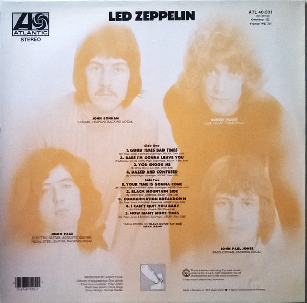 Led Zeppelin : Led Zeppelin (LP, Album, RE)