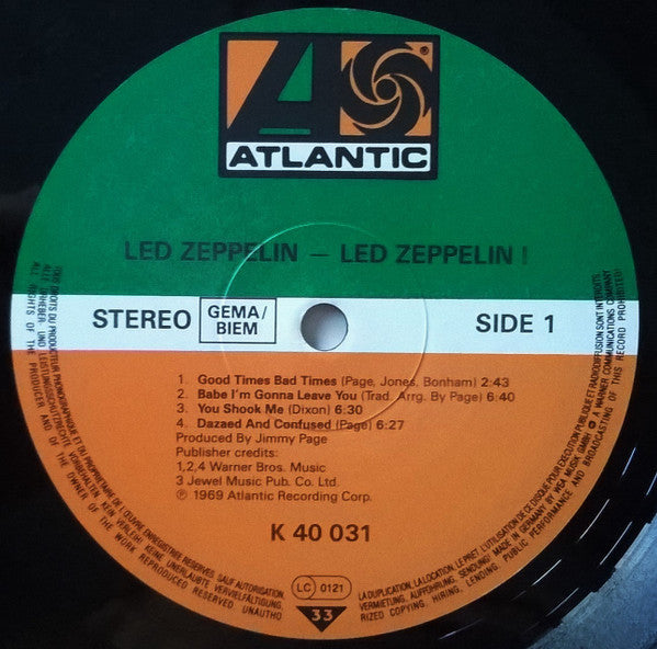 Led Zeppelin : Led Zeppelin (LP, Album, RE)