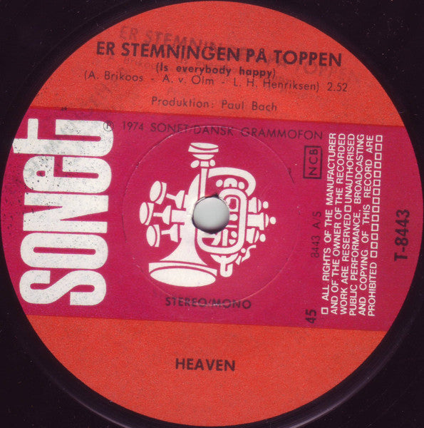 Heaven (33) : Er Stemningen På Toppen  (7")