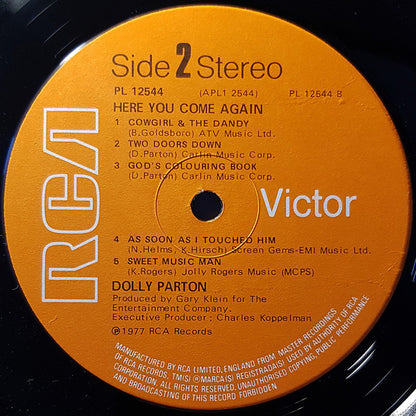 Dolly Parton : Here You Come Again (LP, Album, Ora)