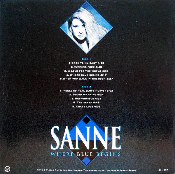 Sanne* : Where Blue Begins (LP, Album)