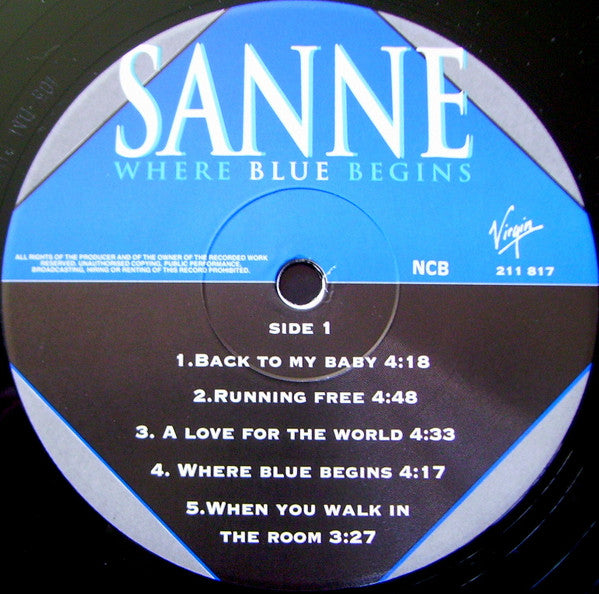 Sanne* : Where Blue Begins (LP, Album)