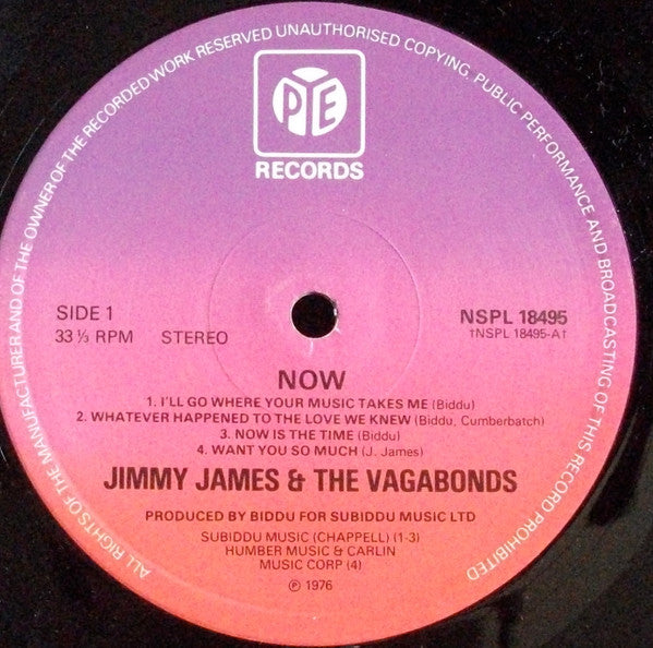 Jimmy James And The Vagabonds* : Now (LP, Album)