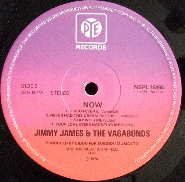 Jimmy James And The Vagabonds* : Now (LP, Album)