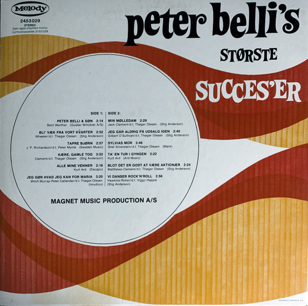 Peter Belli : Peter Belli's Største Succes'er (LP, Comp)