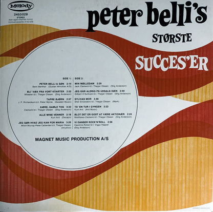 Peter Belli : Peter Belli's Største Succes'er (LP, Comp)