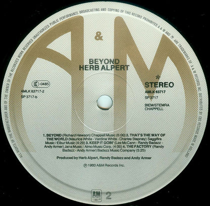 Herb Alpert : Beyond (LP, Album)