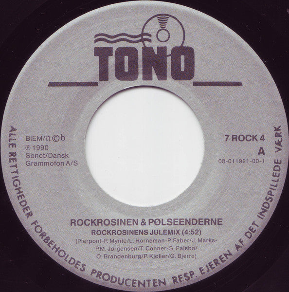 Rockrosinen & Pølseenderne : Rockrosinens Julemix (7", Single)