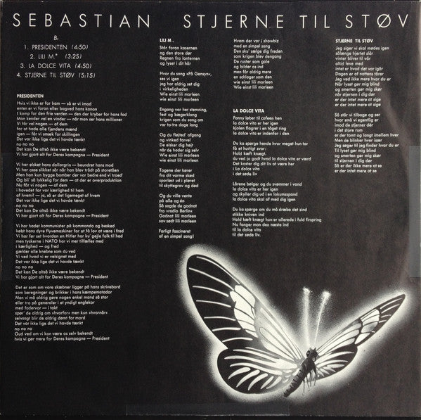 Sebastian (5) : Stjerne Til Støv (LP, Album, Mad)