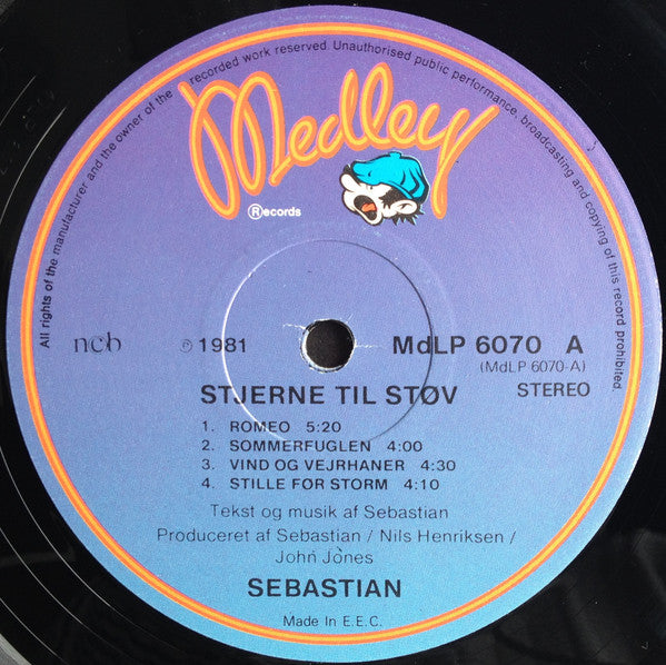 Sebastian (5) : Stjerne Til Støv (LP, Album, Mad)