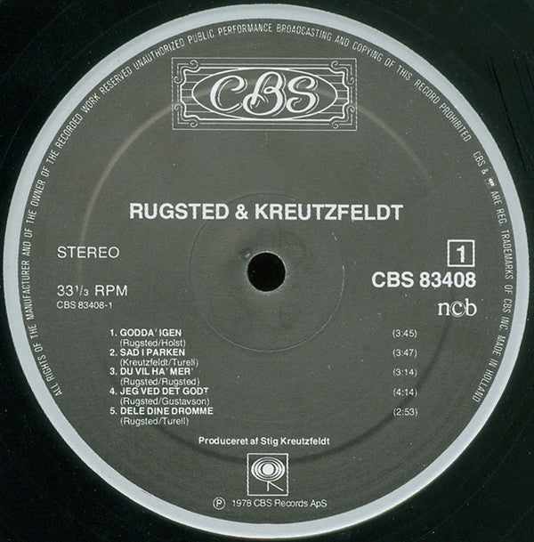 Rugsted Kreutzfeldt* : Rugsted Kreutzfeldt (LP, Album)