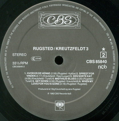 Rugsted Kreutzfeldt* : Rugsted Kreutzfeldt 3 (LP, Album, Gat)