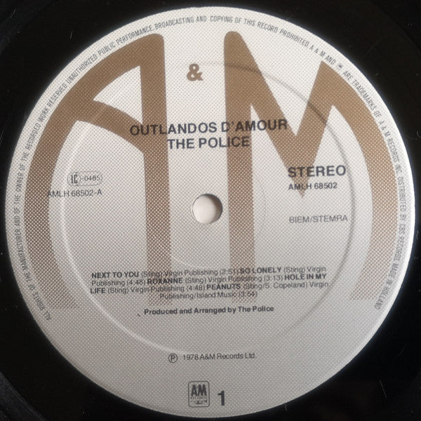 The Police : Outlandos D'Amour (LP, Album, RP)