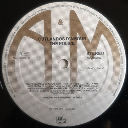 The Police : Outlandos D'Amour (LP, Album, RP)