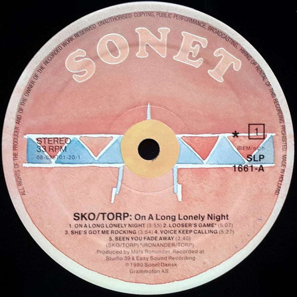 Sko/Torp : On A Long Lonely Night (LP, Album)