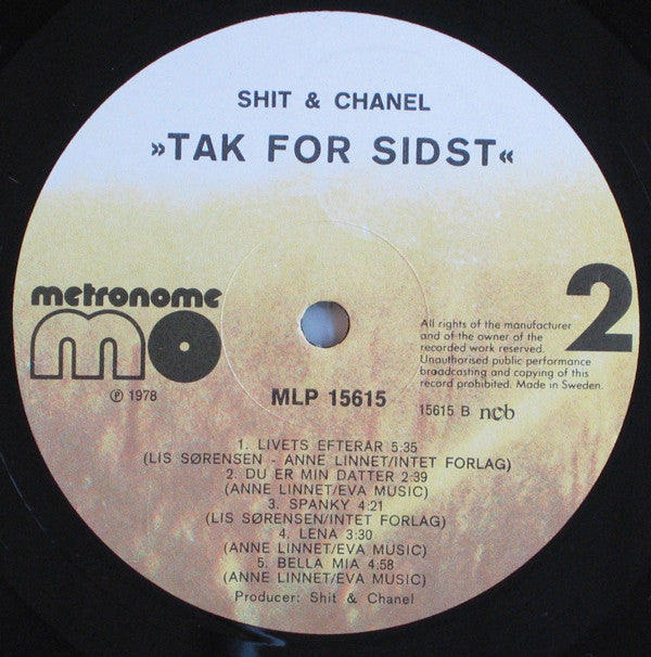 Shit & Chanel : Tak For Sidst (LP, Album)