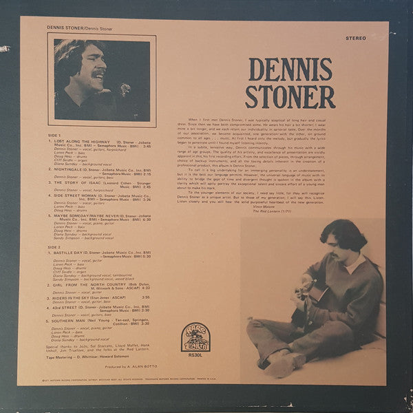 Dennis Stoner : Dennis Stoner (LP, Album)