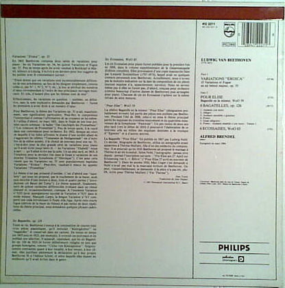 Beethoven*, Alfred Brendel : Pour Elise - Variations "Eroica" - Six Bagatelles - Six Ecossaises (LP, Album)