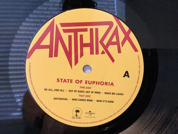 Anthrax : State Of Euphoria (2xLP, Album, RE, RM)