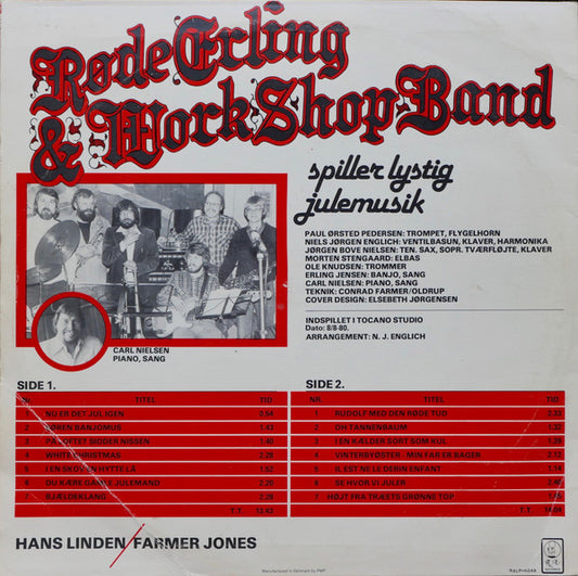 Røde Erling & Workshop Band : Røde Erling & Workshop Band Spiller Lystig Julemusik (LP, Album)