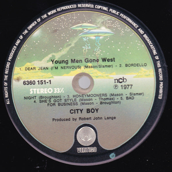 City Boy : Young Men Gone West (LP, Album)