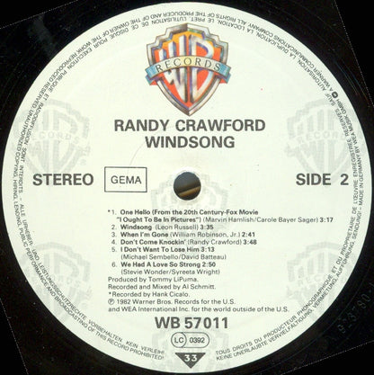 Randy Crawford : Windsong (LP, Album, RE)