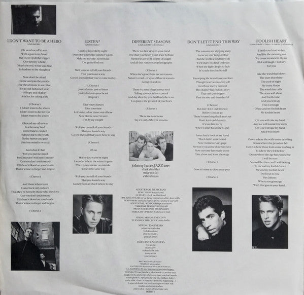 Johnny Hates Jazz : Turn Back The Clock (LP, Album)