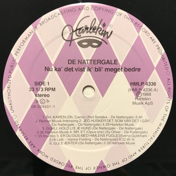 De Nattergale : Nu Ka' Det Vist Ik' Bli' Meget Bedre (LP, Album)