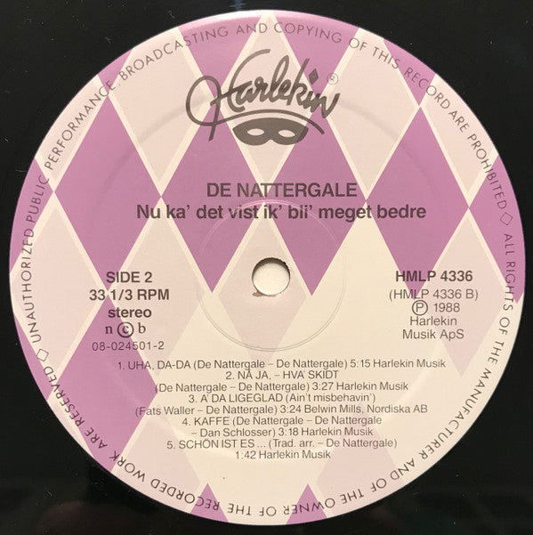 De Nattergale : Nu Ka' Det Vist Ik' Bli' Meget Bedre (LP, Album)