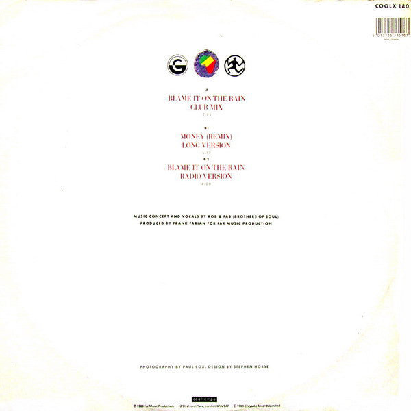 Milli Vanilli : Blame It On The Rain (12", Single)