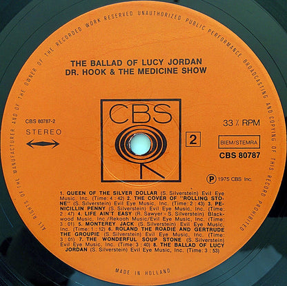 Dr. Hook & The Medicine Show : The Ballad Of Lucy Jordon (LP, Comp)