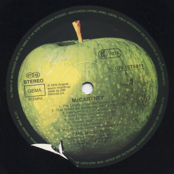 Paul McCartney : McCartney (LP, Album, RE)