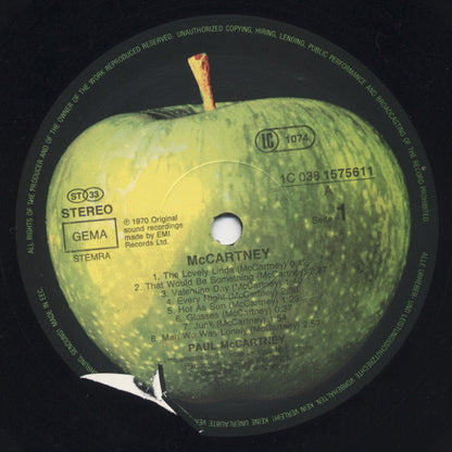 Paul McCartney : McCartney (LP, Album, RE)