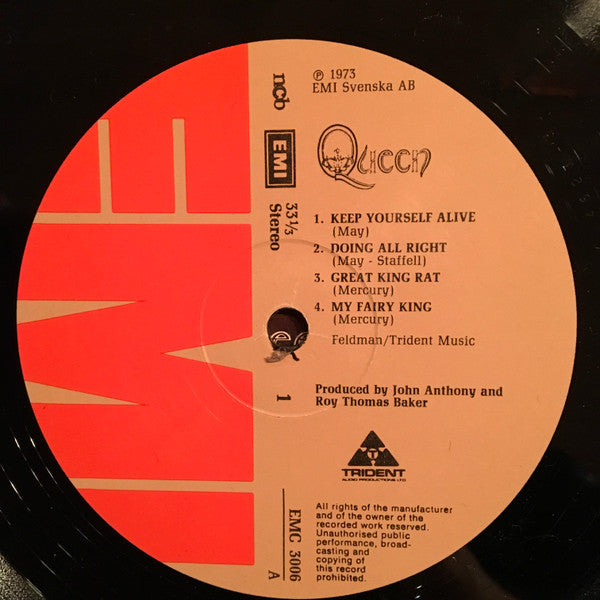 Queen : Queen (LP, Album, RE)