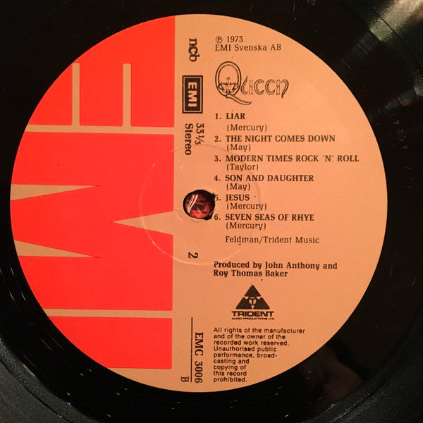 Queen : Queen (LP, Album, RE)