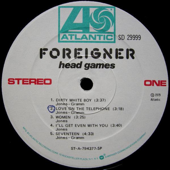 Foreigner : Head Games (LP, Album, Eur)