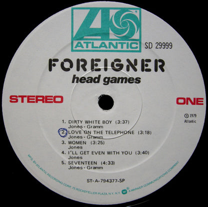 Foreigner : Head Games (LP, Album, Eur)